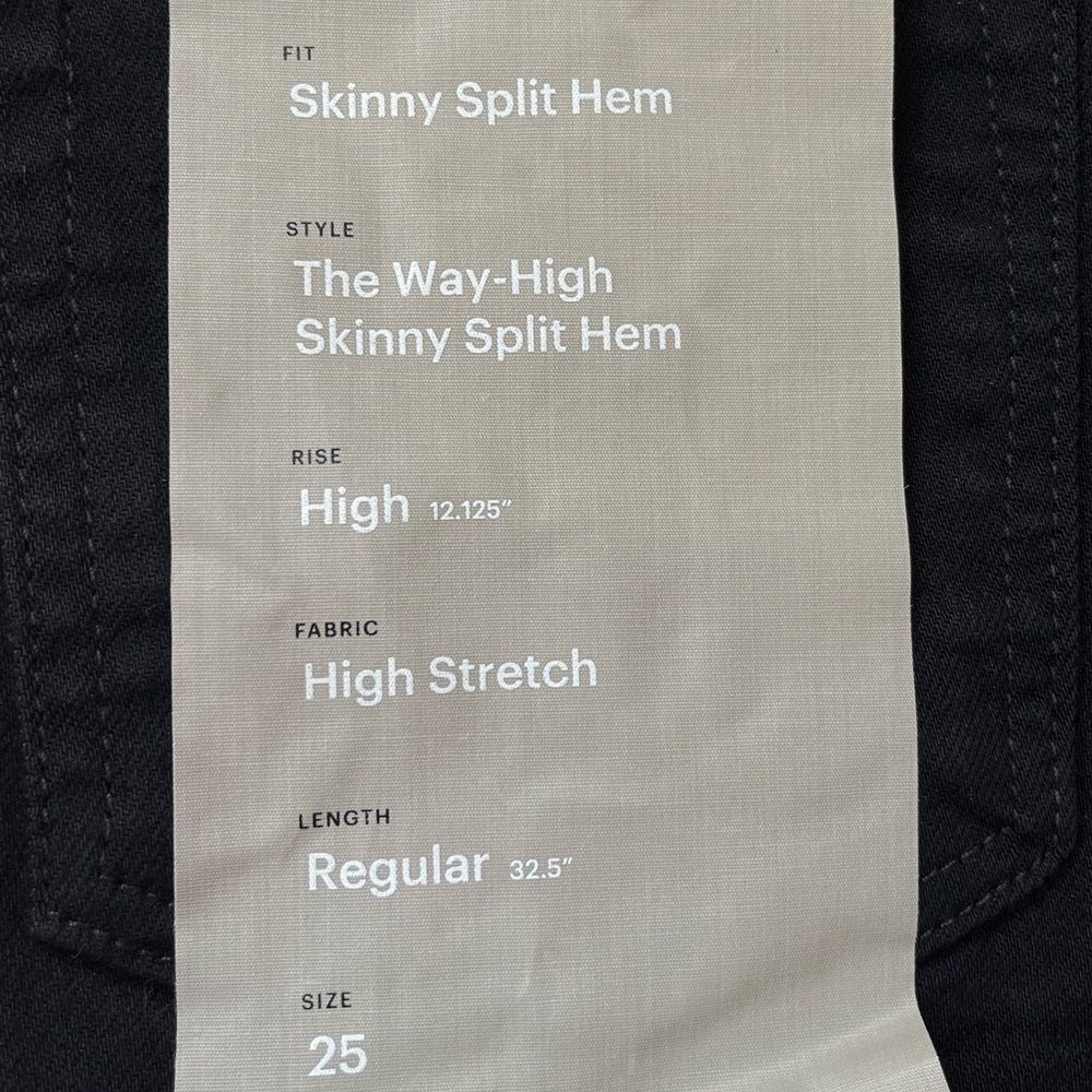 Everlane The Way High Skinny Split Hem Jeans Black Size 25 - Picture 9 of 11